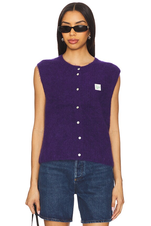 view 2 of 6 CÁRDIGAN SIN MANGAS EAST in Violet Chine