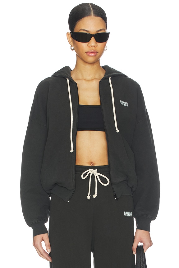 view 2 of 6 SWEAT À CAPUCHE AVEC GLISSIÈRE IZUBIRD in Reglisse