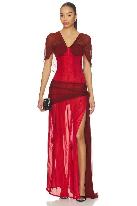 view 2 of 4 VESTIDO NEMESIS MAXI in Ruby Red