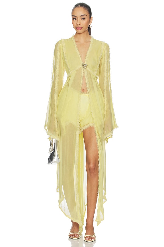 view 1 of 5 Mistress Chiffon Robe in Butter