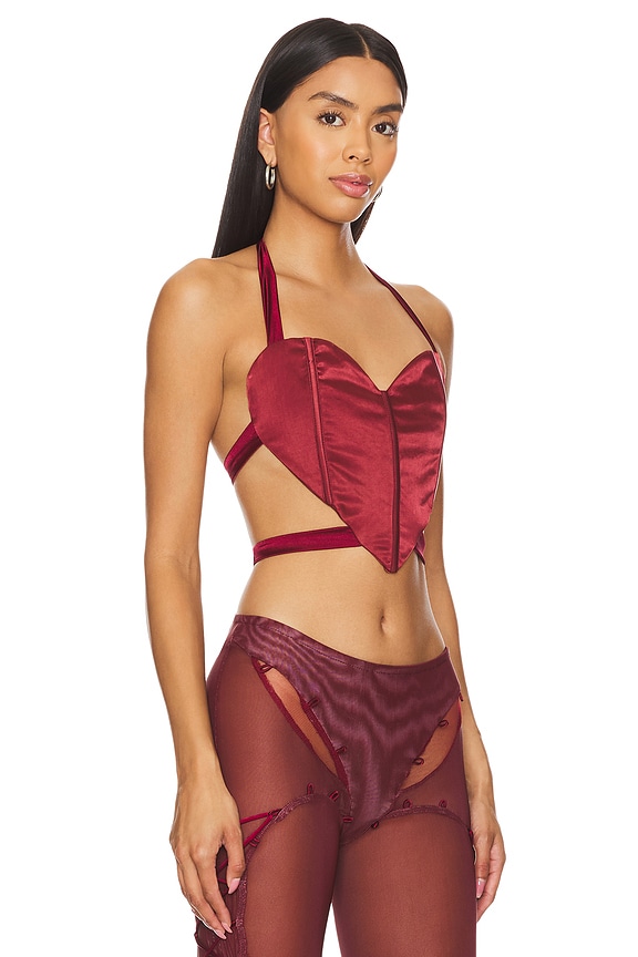 view 2 of 4 I Wanna Be Adored Top in Wine Red