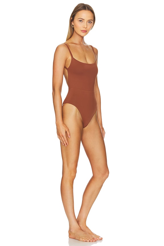view 2 of 3 The Square Neck One Piece in Sienna