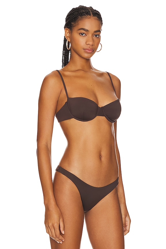 view 2 of 4 The Balconette Bikini Top in Espresso