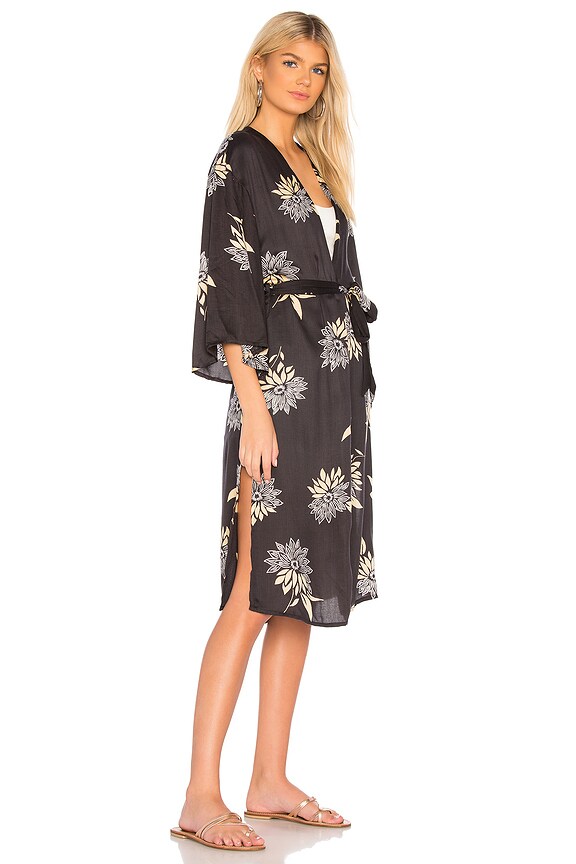 view 2 of 3 Lets Unwind Kimono in Black