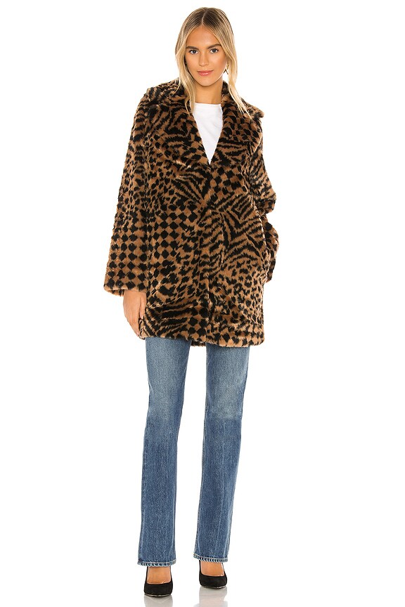 view 2 of 4 Vera Faux Fur Coat in Black