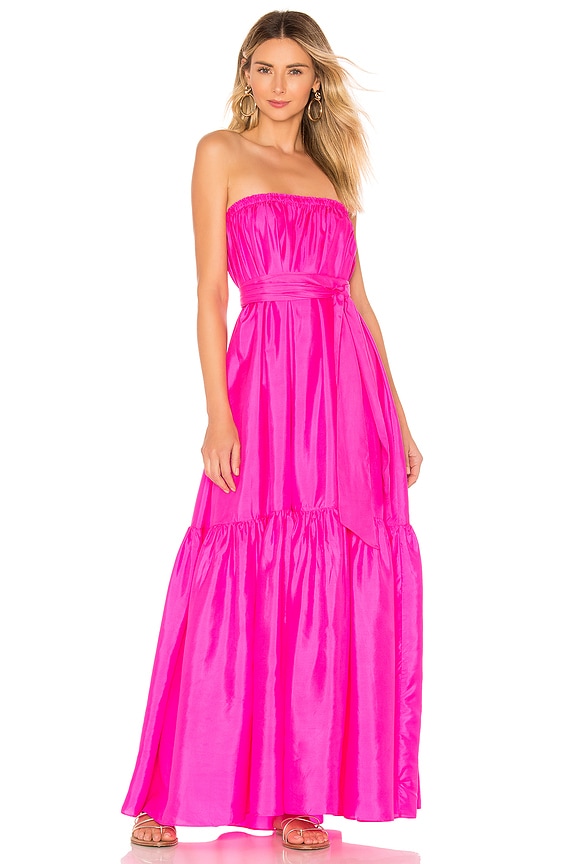 view 1 of 5 Sakura Strapless Dress in Fuchsia