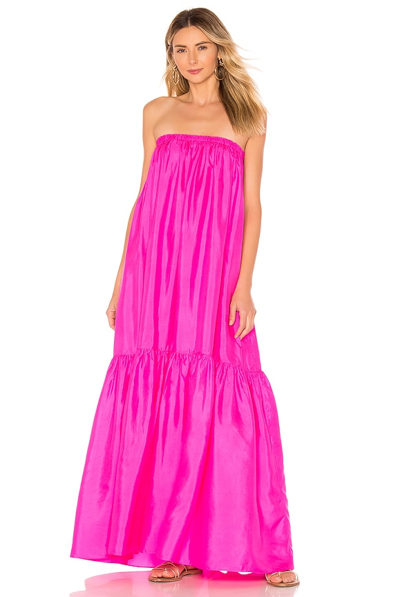 view 2 of 5 Sakura Strapless Dress in Fuchsia