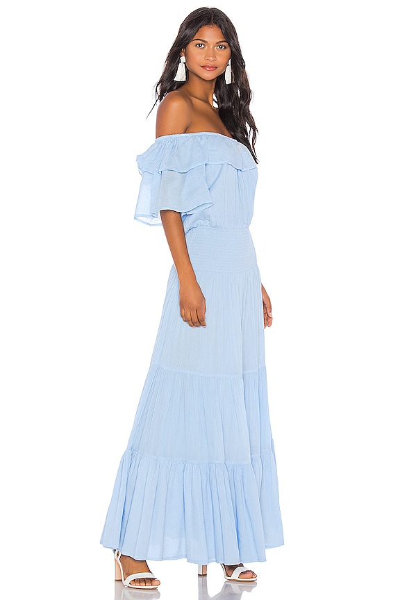 view 2 of 4 ROBE ÉPAULES DÉNUDÉES JAISALMER in Sea Blue