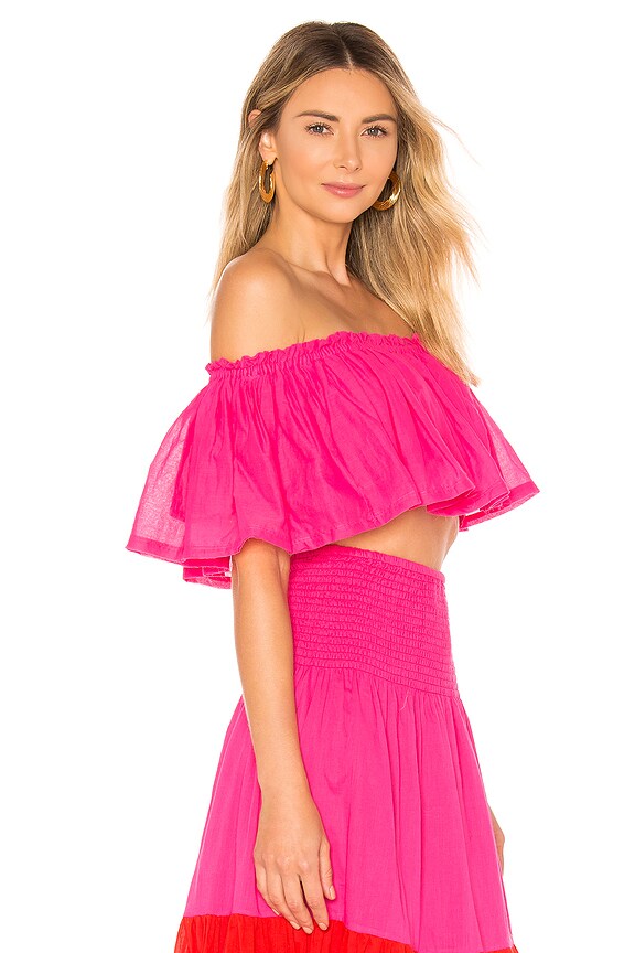 view 2 of 4 УКОРОЧЕННАЯ БЛУЗА JAISALMER in Fuchsia