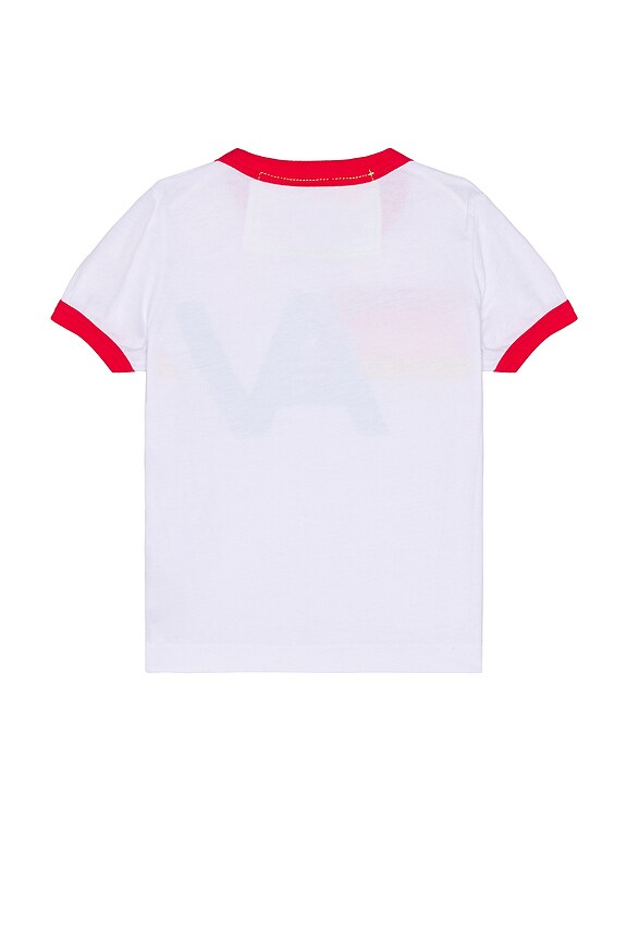 view 2 of 2 T-SHIRT LOGO KIDS RINGER in White & Red