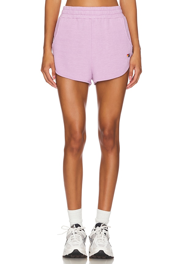 view 2 of 6 5 Stripe Lounge Short in Mauve/pink Green