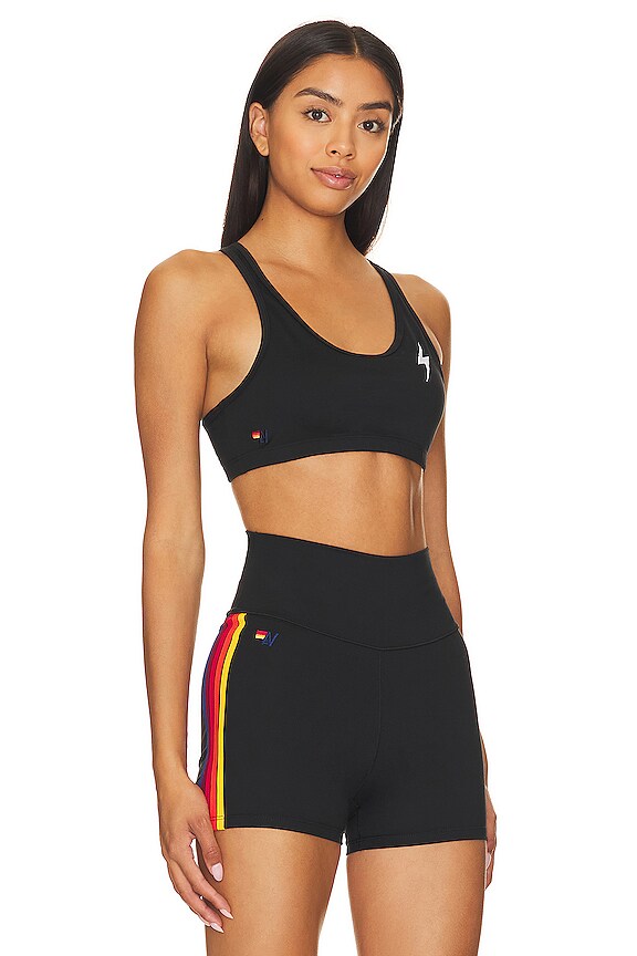 view 2 of 5 Bolt Embroidery Sports Bra in Black