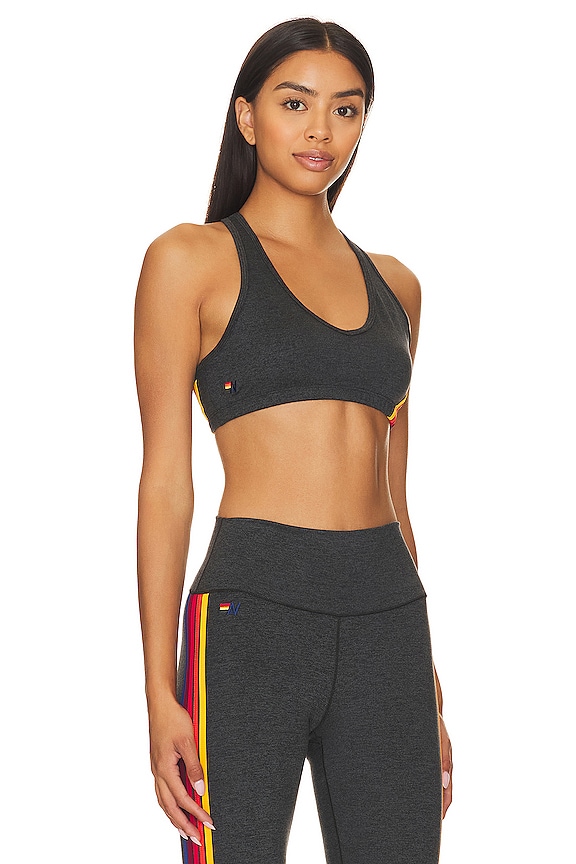 view 2 of 5 5 STRIPE スポーツブラ in Charcoal