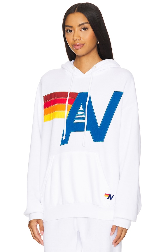 view 2 of 4 Logo Stitch Pullover Hoodie in White