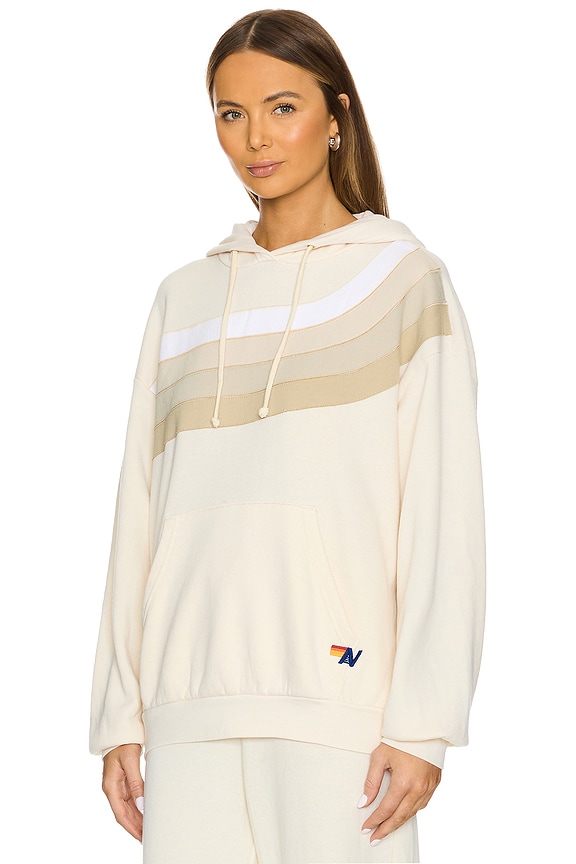 view 2 of 5 SWEAT À CAPUCHE WAVE STRIPE 4 PULLOVER in Vintage White