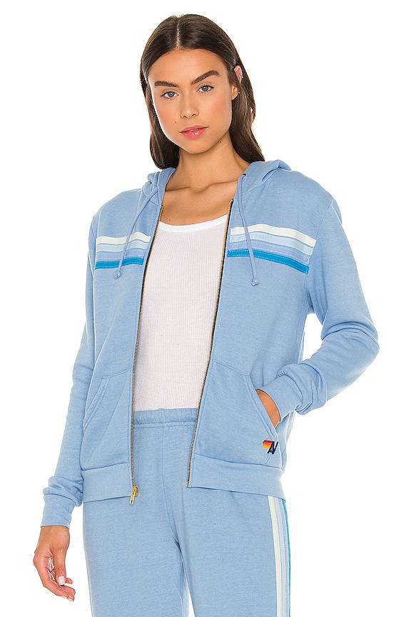 view 1 of 4 X REVOLVE 4 Stripe Hoodie in Pale Blue