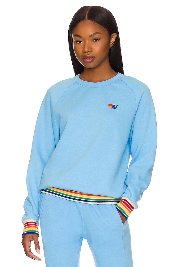 view 1 of 4 SWEAT RAS DE COU RAINBOW RIB in Sky