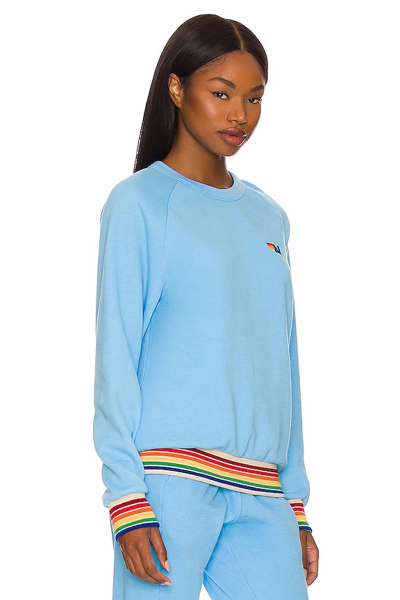 view 2 of 4 SWEAT RAS DE COU RAINBOW RIB in Sky