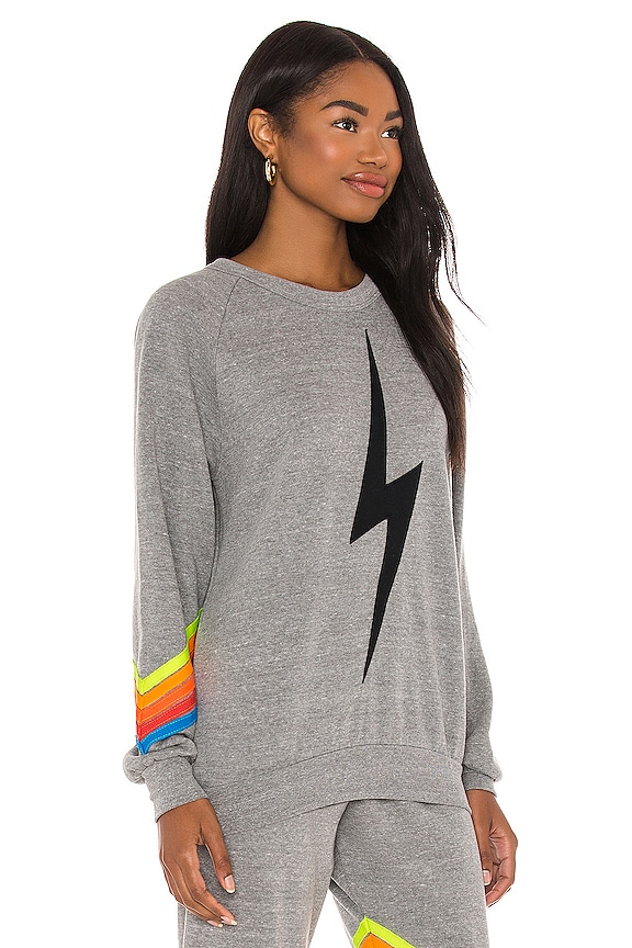 view 2 of 4 SUDADERA BOLT in Heather & Neon Rainbow