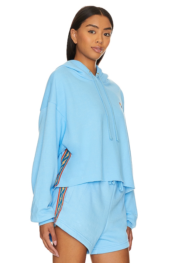 view 2 of 4 SUDADERA CON CAPUCHA RECORTADA BOLT STRIPE RELAXED in Sky