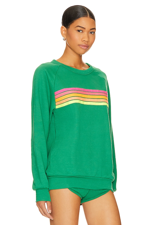 view 2 of 4 SWEAT 5 STRIPE in Kelly Green & Neon Yellow