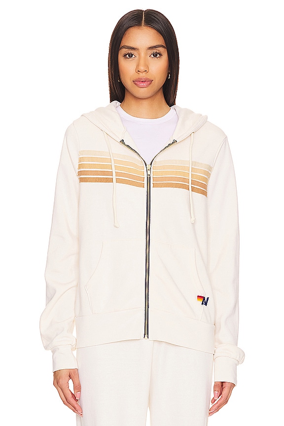 view 2 of 5 SWEAT À CAPUCHE 5 STRIPE in Vintage White & Sand