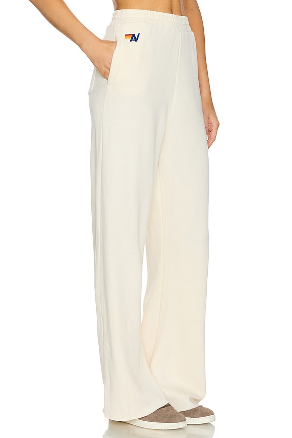 view 2 of 6 Wide Leg Womens Pocket Sweatpants in Vintage White
