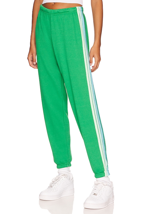 view 1 of 4 5 STRIPE 스웻팬츠 in Kelly Green & Blue