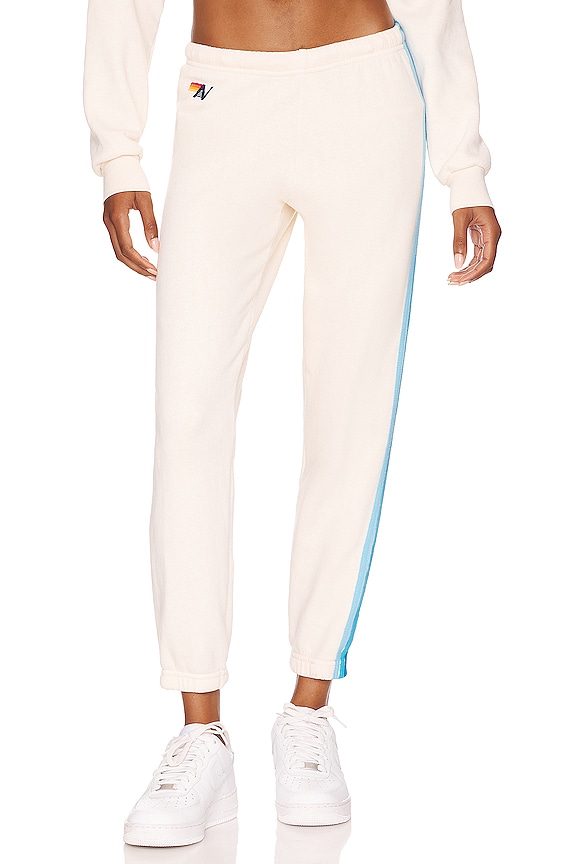 view 2 of 5 PANTALÓN DEPORTIVO 5 STRIPE in Vintage White & Blue Stripes