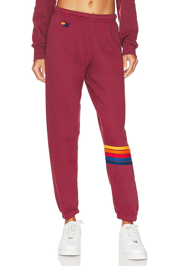 view 1 of 5 Rainbow Stitch Sweatpants in Plum