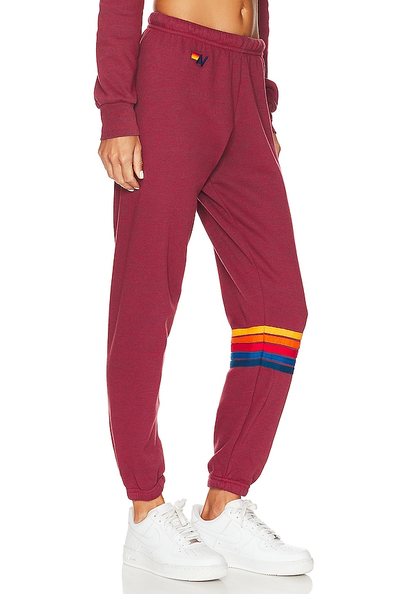 view 2 of 5 Rainbow Stitch Sweatpants in Plum