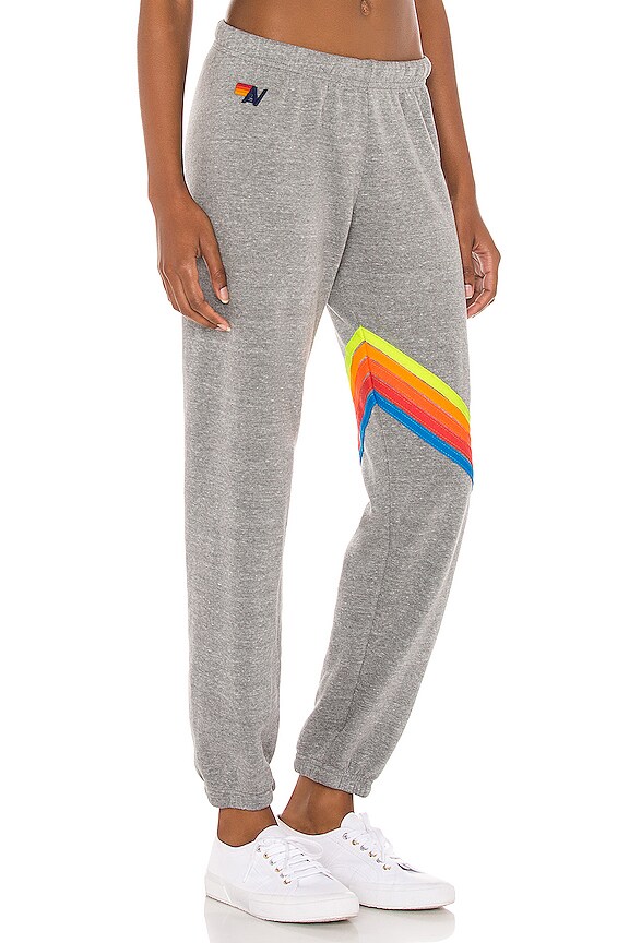 view 2 of 4 Chevron Sweatpant in Heather & Neon Rainbow