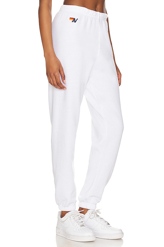 view 2 of 6 Bolt Stitch Sweatpant in White & Black