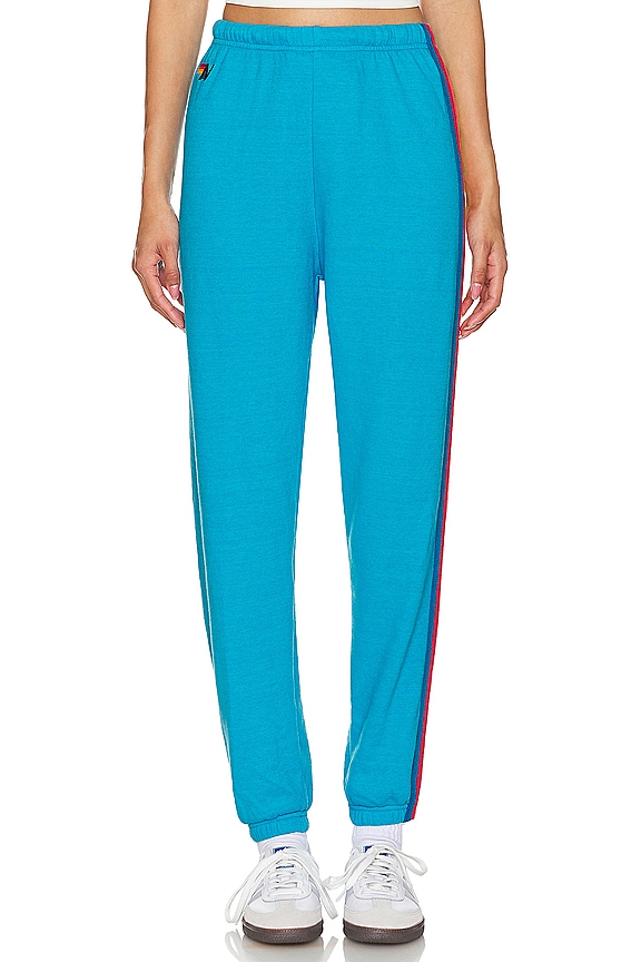 view 2 of 5 PANTALON 5 STRIPE in Neon Blue & Neon Rainbow