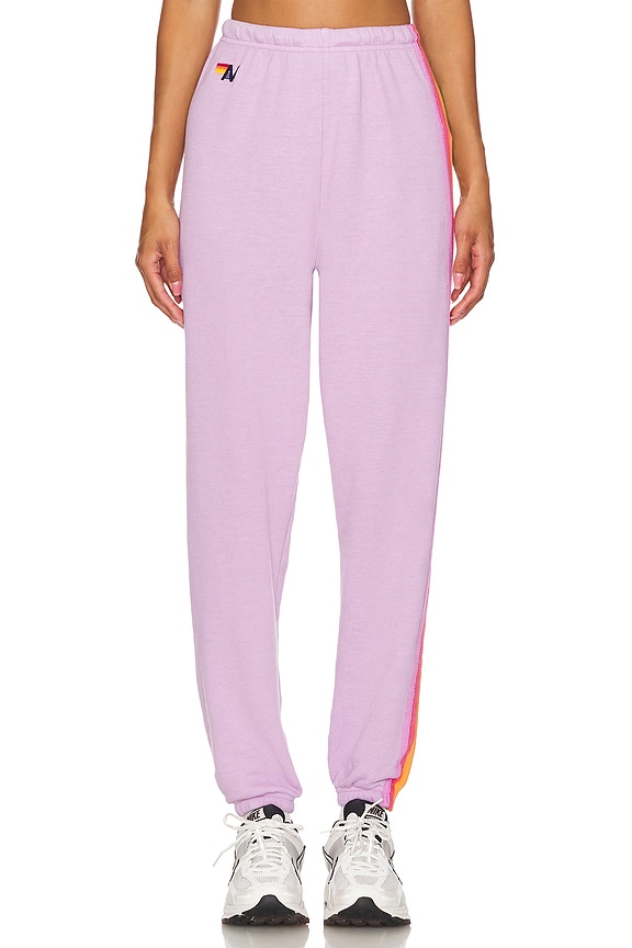 view 2 of 7 5 STRIPE スウェットパンツ in Mauve/pink Green