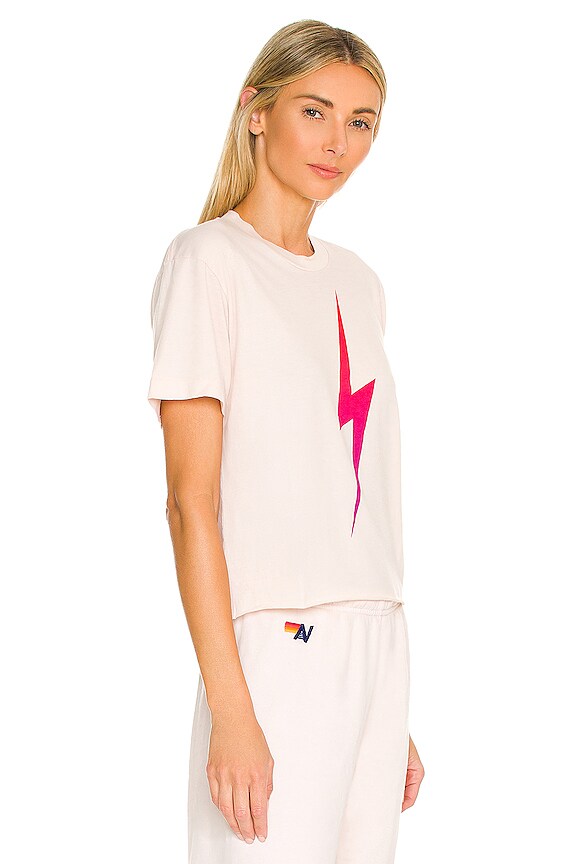 view 2 of 5 Bolt Fade Boyfriend Tee in Almond, Pink, & Purple