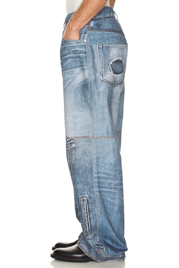 view 2 of 5 PANTALON EN DENIM CUSTOM LIKE in Mid Blue