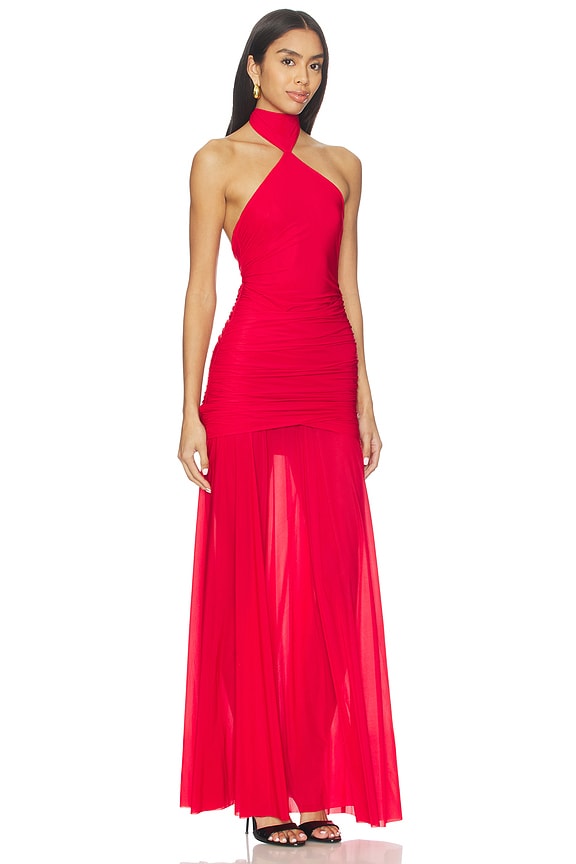 view 2 of 3 Scandal Scarf Dress in Scarlatto