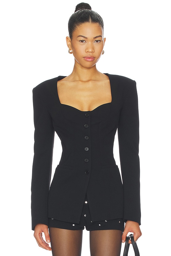 view 1 of 4 Shana Bustier Jacket in Black