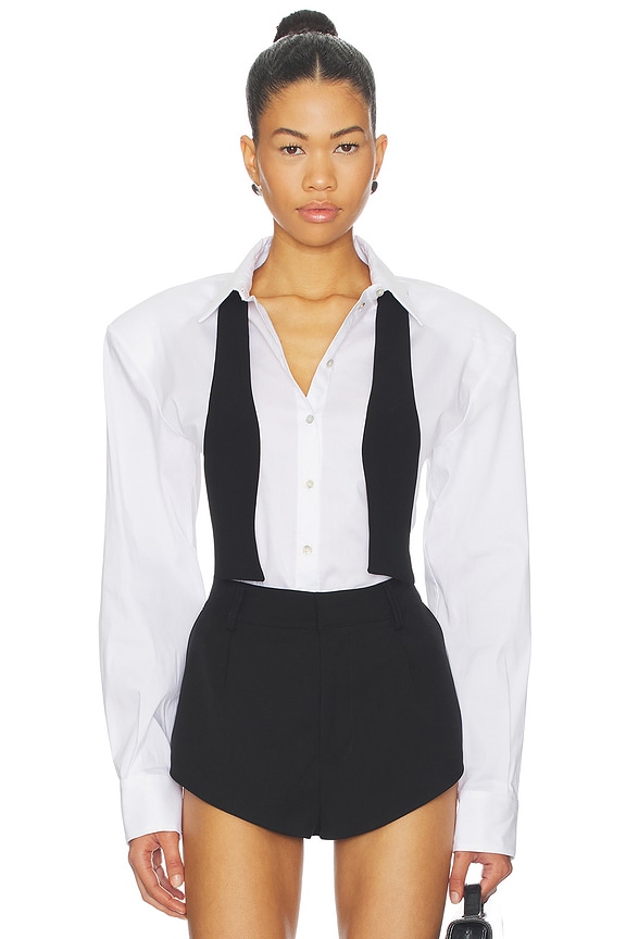 view 1 of 4 CHEMISE COSTANZA SMOKING in Blanc