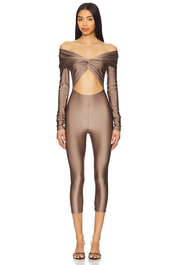 view 1 of 3 Kendall Capri Jumpsuit in Greige