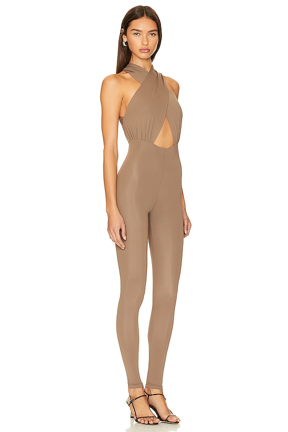 view 2 of 3 Hola Halterneck Jumpsuit in Marron Glace