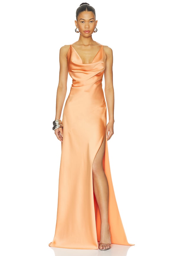view 1 of 3 ROBE MAXI VERA in Peach