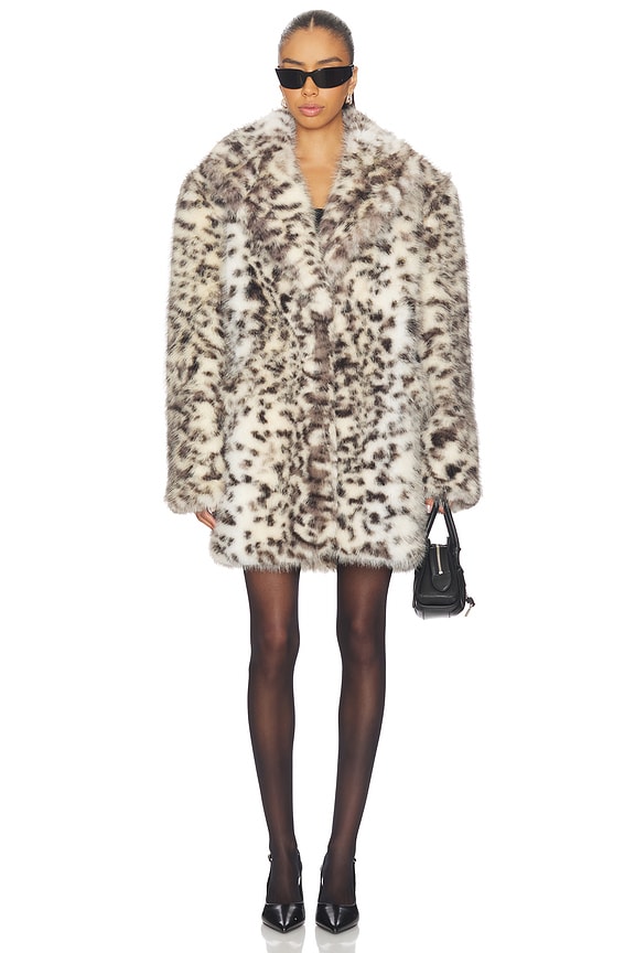view 2 of 4 Weston Maxi Faux Fur Jacket in Animalier