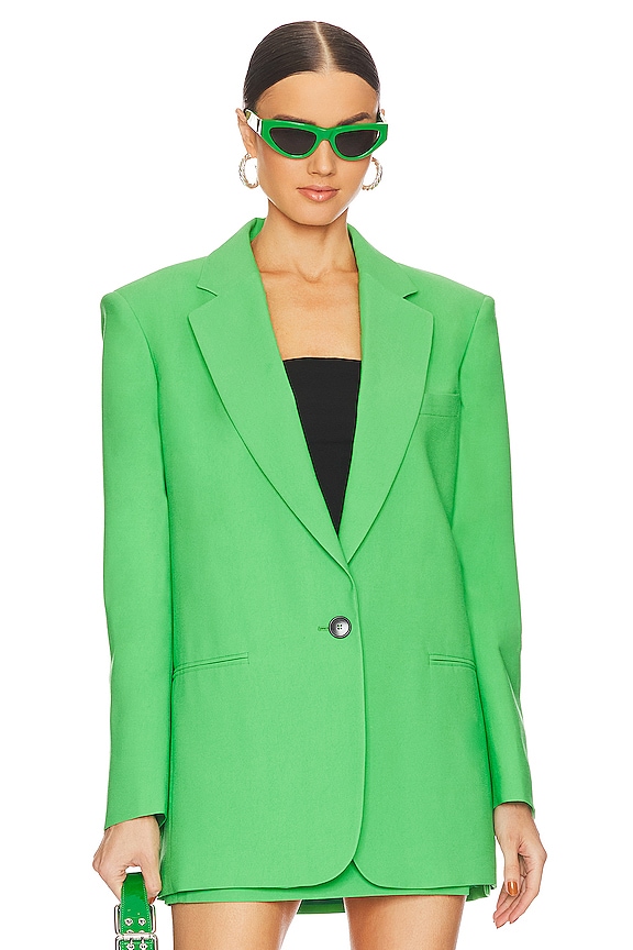 The Andamane Guia Oversized Blazer in Green | REVOLVE