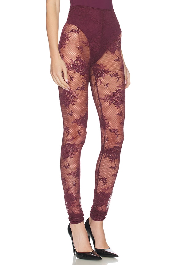 view 2 of 6 Zillah Lace Leggings in Cabernet