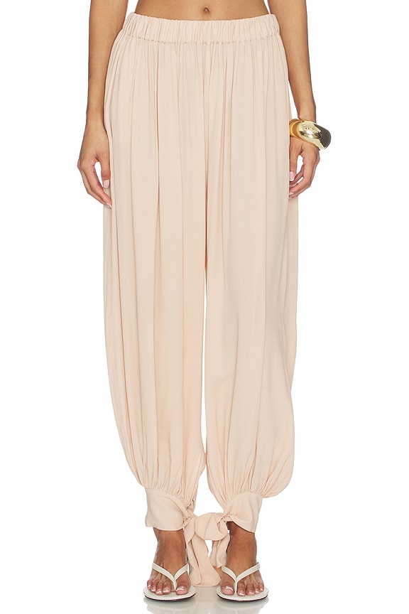 view 2 of 7 Noor Tied Up Maxi Pants in Peach