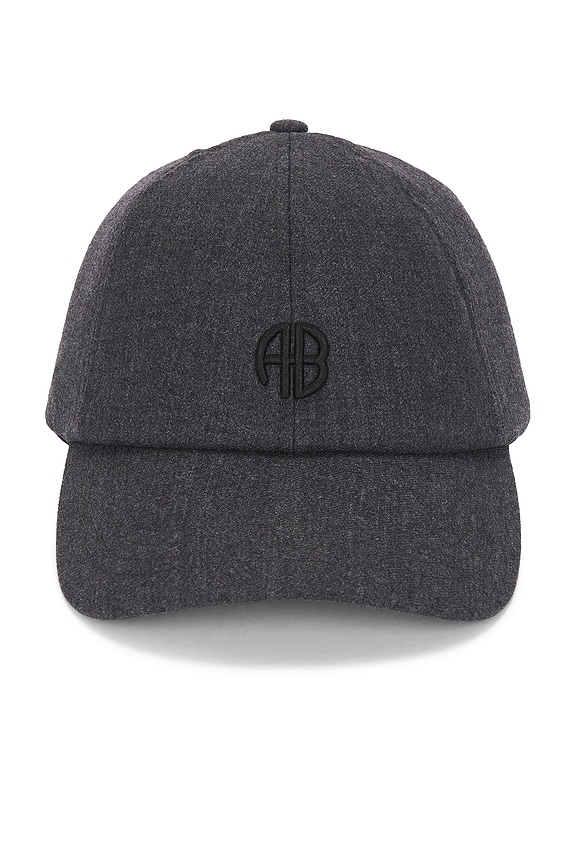 view 2 of 3 Jeremy Monogram Baseball Cap in Dark Grey