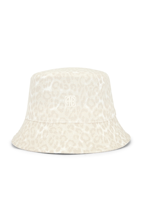 view 1 of 3 Nicks Bucket Hat in Washed White Leopard