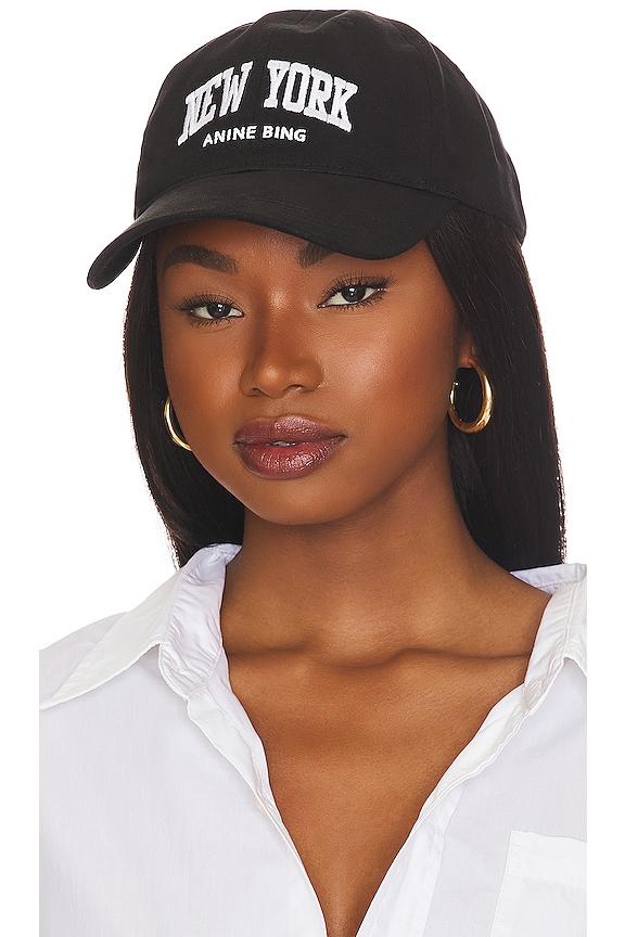 ANINE BING Jeremy Baseball Cap New York in Black | REVOLVE